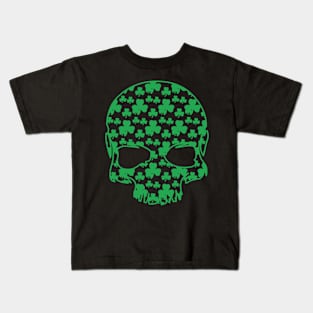 Skull Irish St Patricks Day, St. Patrick’S Day Shamrock Clover, st. patrick's day gift, Funny st Patricks gift, Cute st pattys gift, Irish Gift, Patrick Matching. Kids T-Shirt